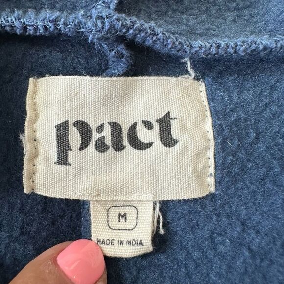 PACT Blue Unisex Front Zip Hoodie, M - Picture 6 of 8